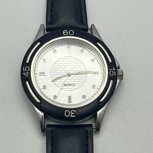 Silver black mens watch